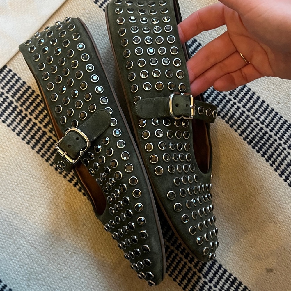 Alaia Studded Ballet Flats - Picture 8 of 9